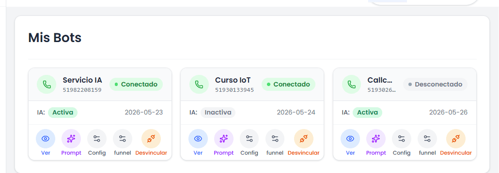 Un panel. Todos tus bots.