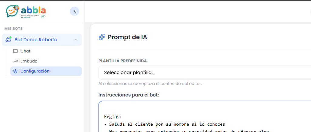 Tu bot tiene nombre, voz y estilo propio